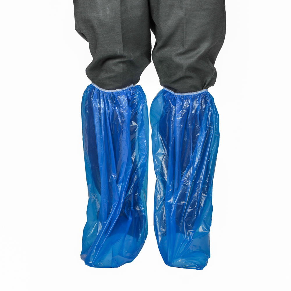 Green Disposable Shoe Cover Poly Medium