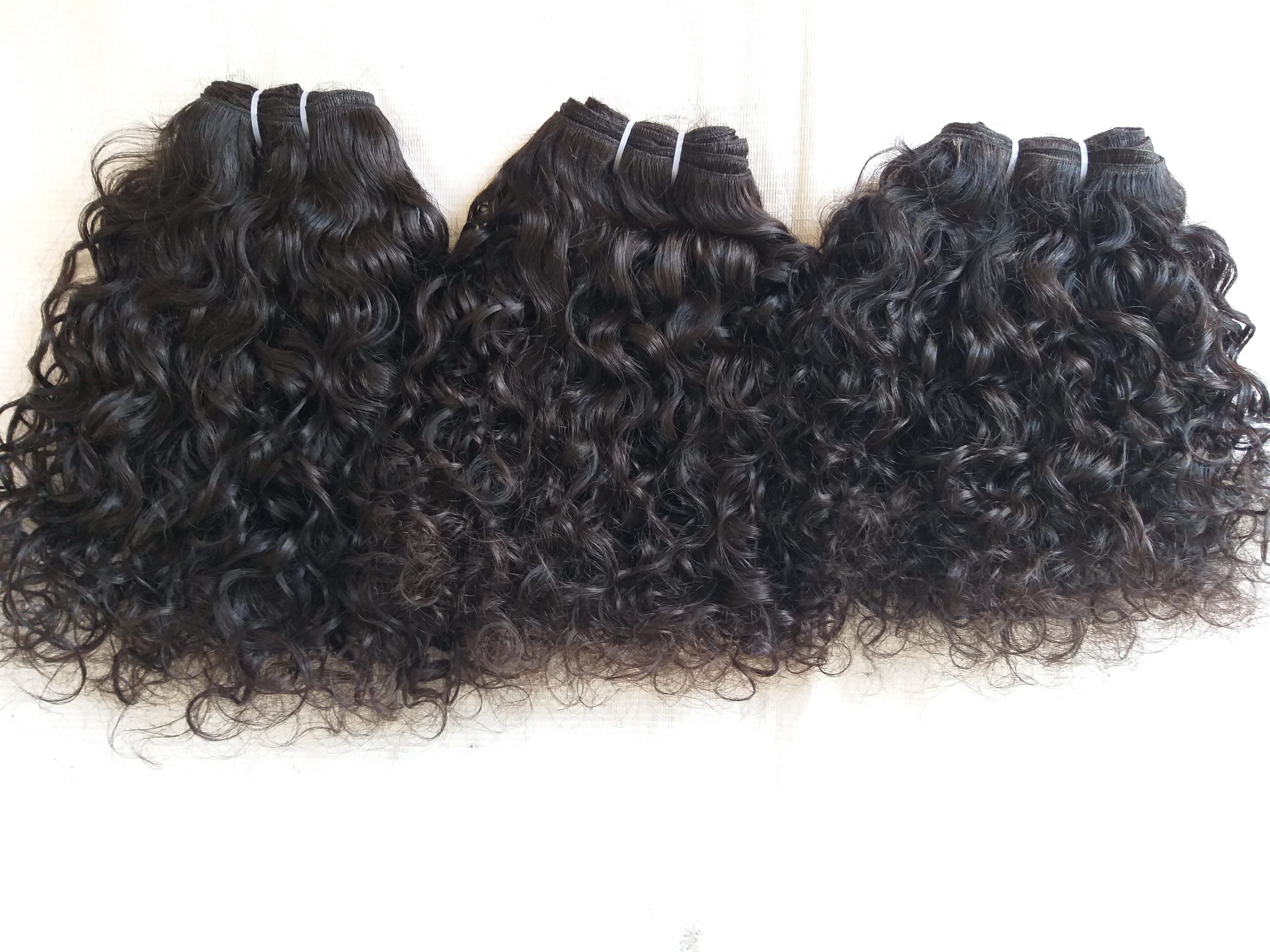 Natural Indian Curly Front Lace Human Hair Wig - Length: Available 10-24 Inch (In)