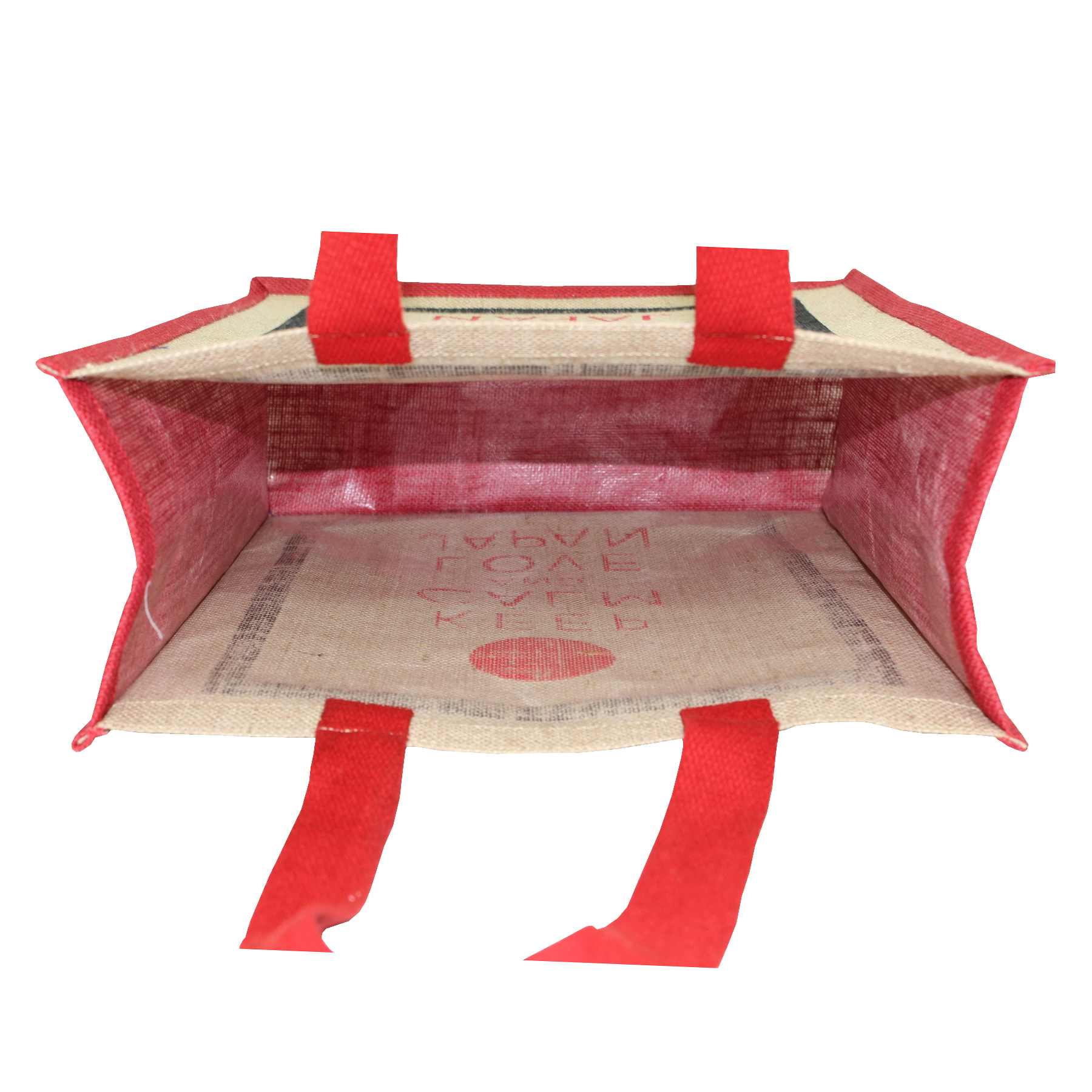 Available In All Color Pp Laminated Natural Jute Tote Bag With Web Handle