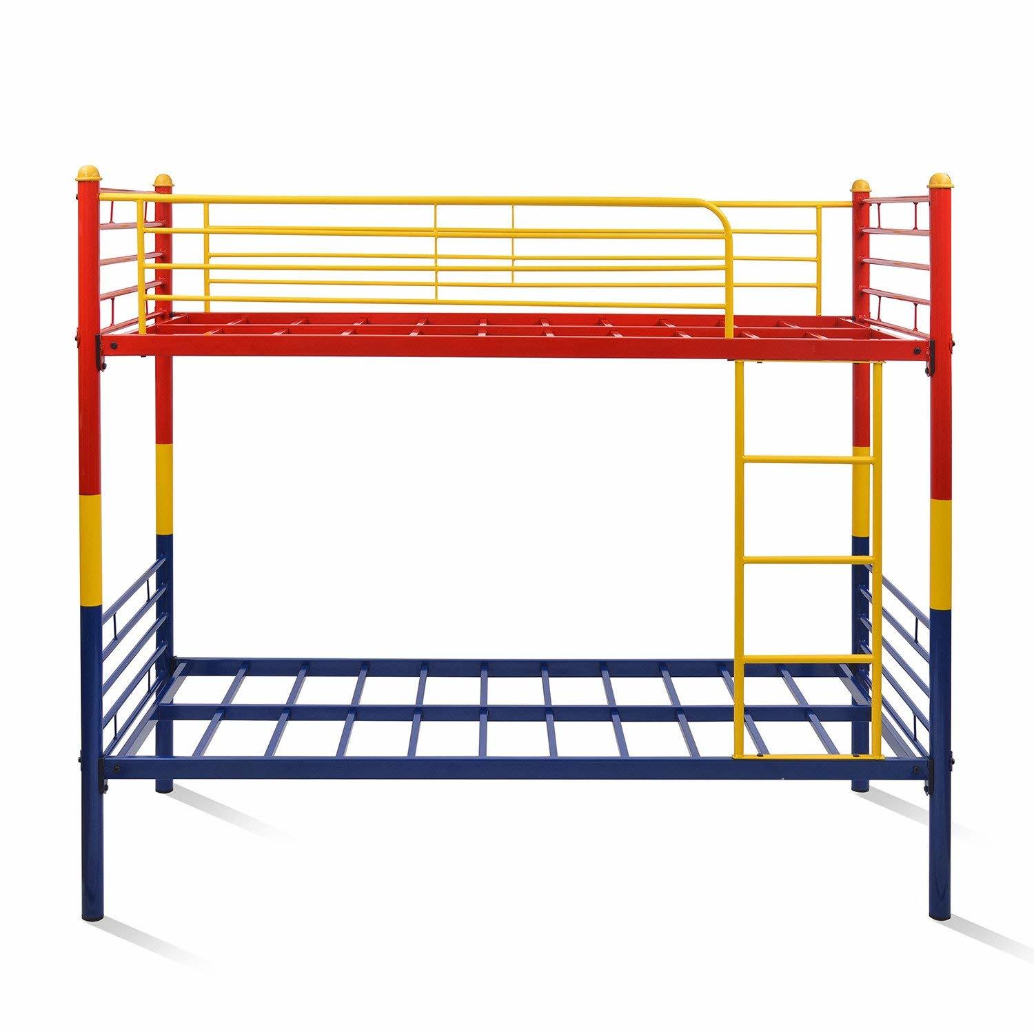 Double Decker Multi Colour Bunk Bed Carpenter Assembly