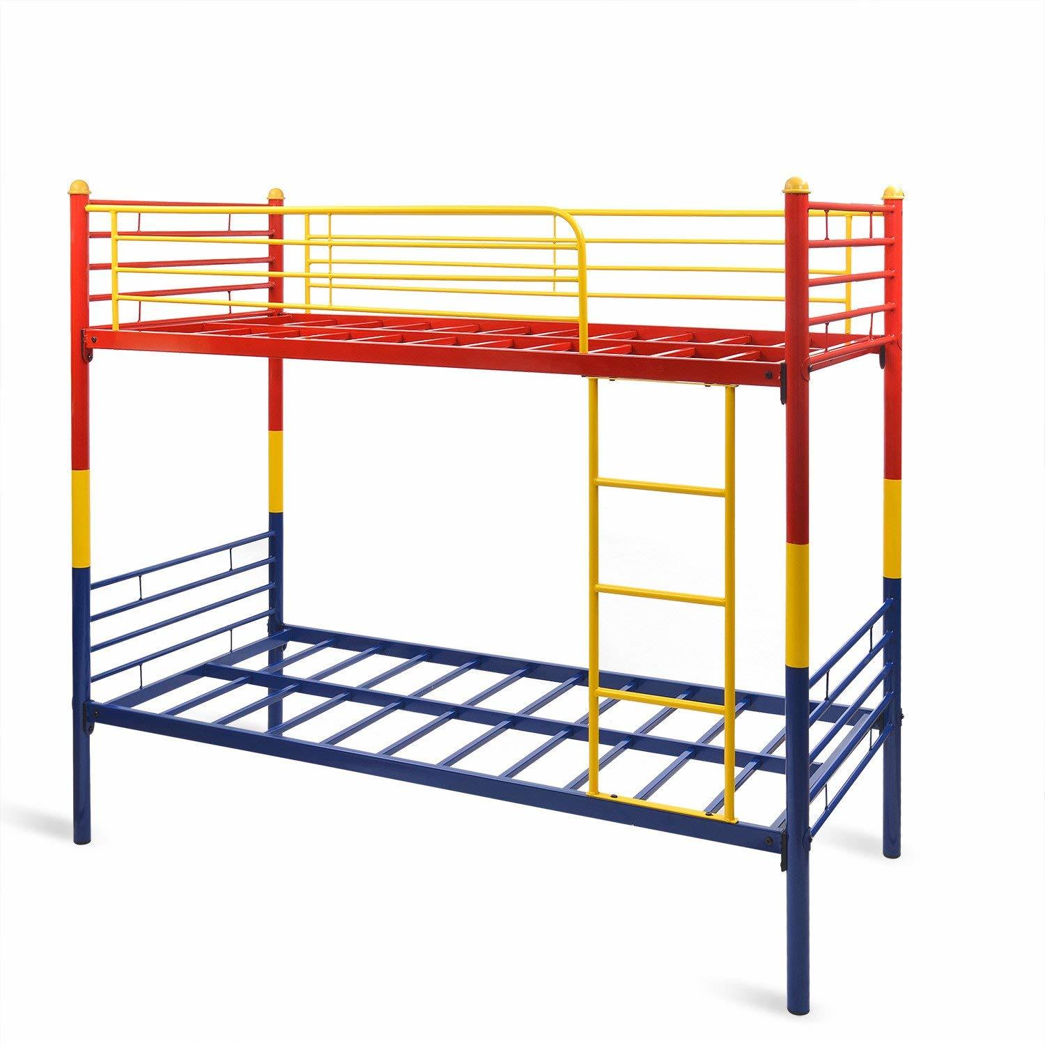 Double Decker Multi Colour Bunk Bed Carpenter Assembly