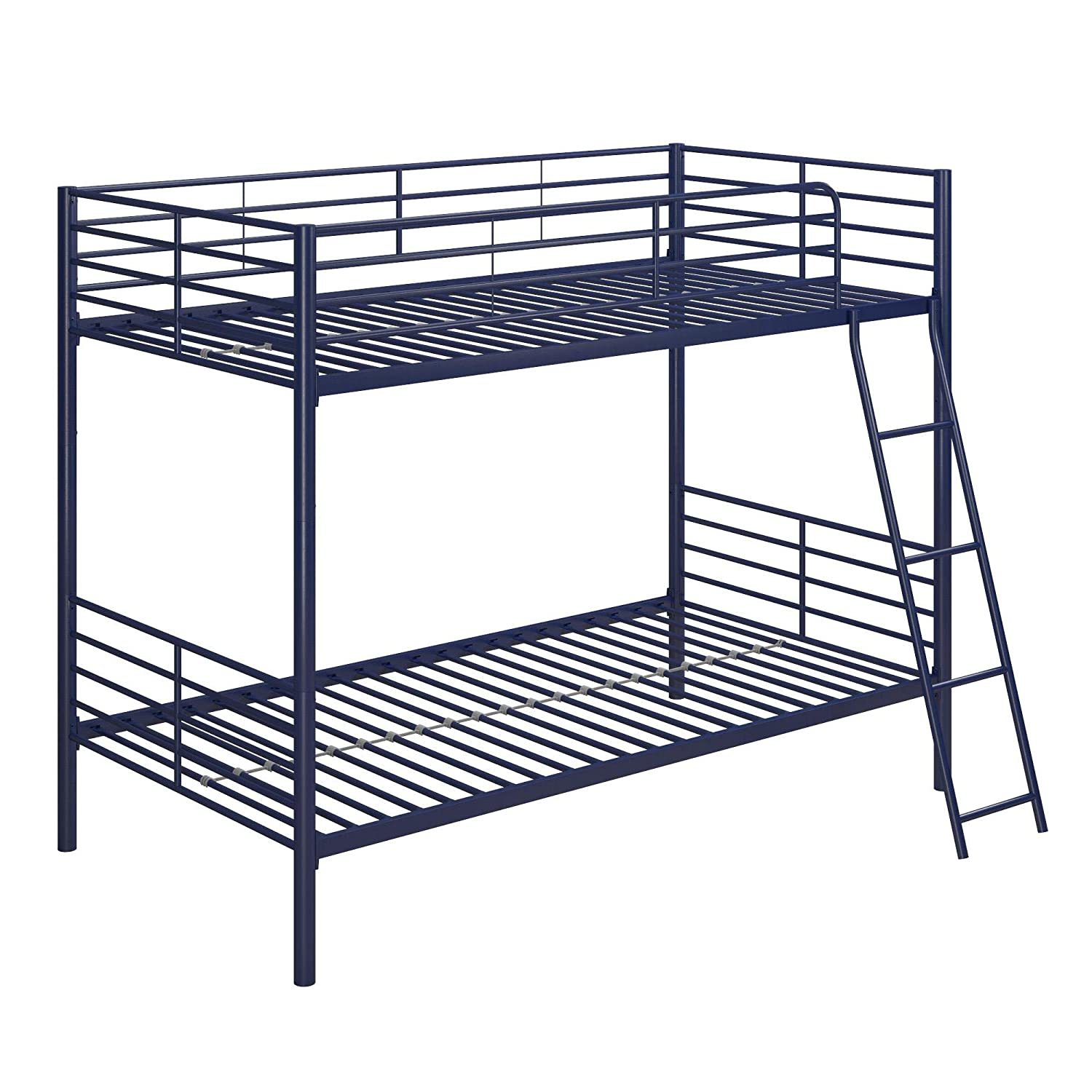 Mild Steel Bunk Bed With Ladder In Blue Carpenter Assembly