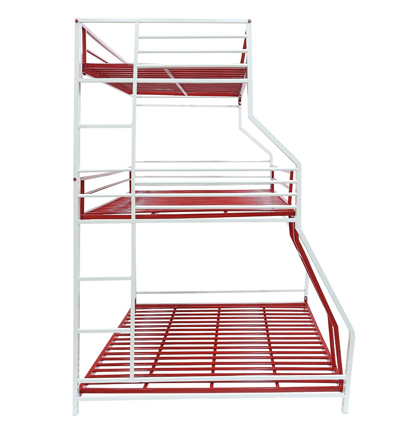 Multi-colour 3-tier Bunk Bed For Kids Carpenter Assembly
