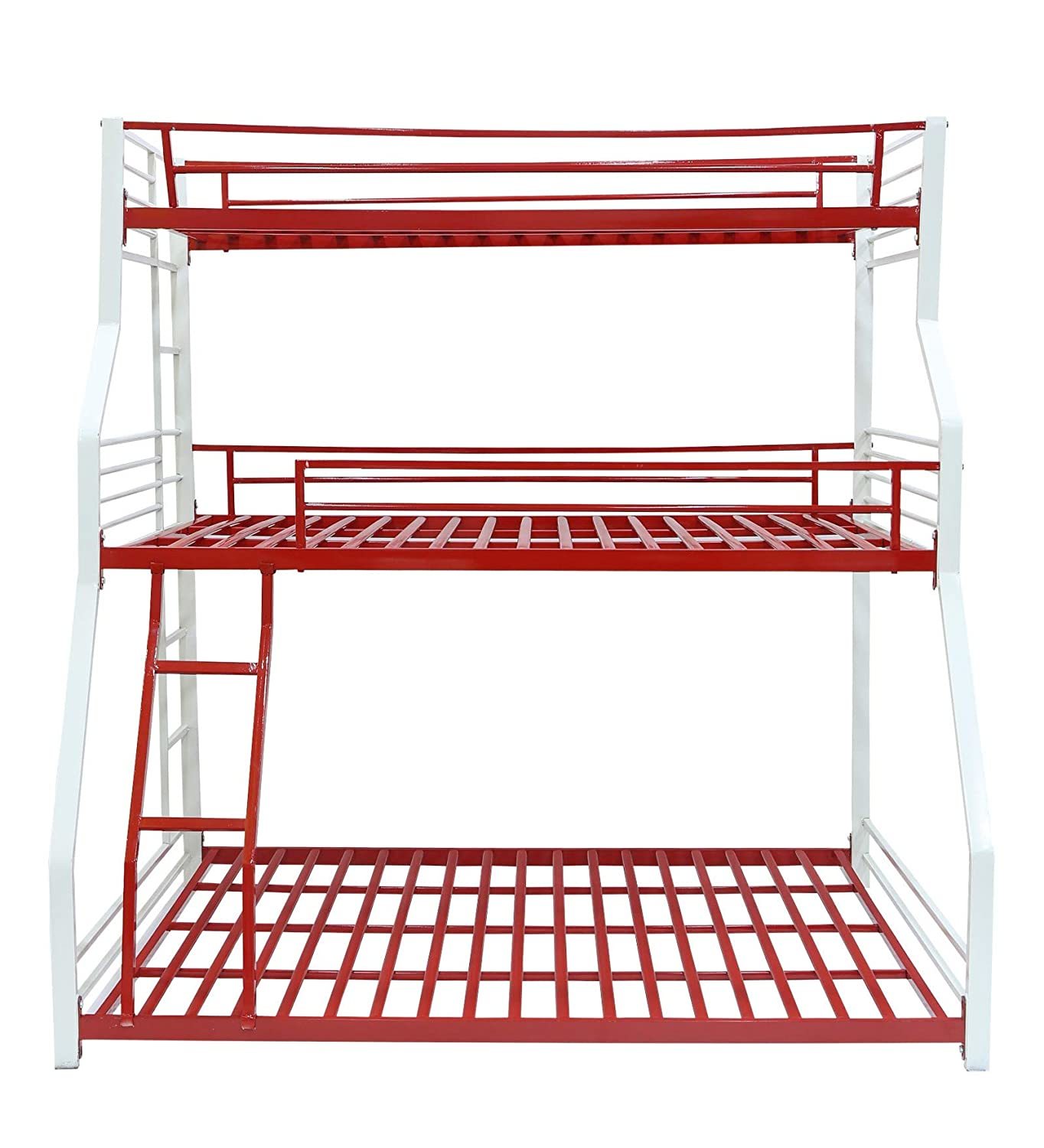Multi-colour 3-tier Bunk Bed For Kids Carpenter Assembly