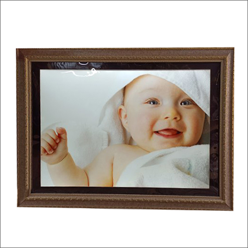 LED Light Photo Frame - Plastic 8x10 inches, Warm White LED, Battery Operated, Brown Color