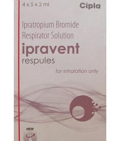 Ipravent Respules - 500 mcg Ipratropium Bromide Solution, Bronchodilator for Asthma and COPD Treatment, 1000 Adult Doses