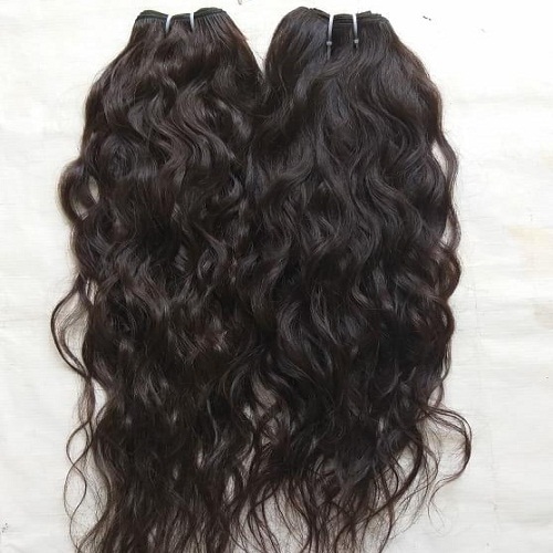 Raw Black Hair Indian Natural Wavy Human Hair Length: 8-40 Inch (In)