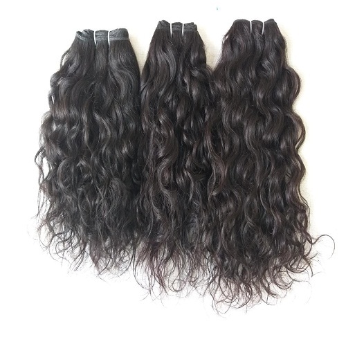 Natural Black & Brown Raw Curly Machine Weft Human Hair