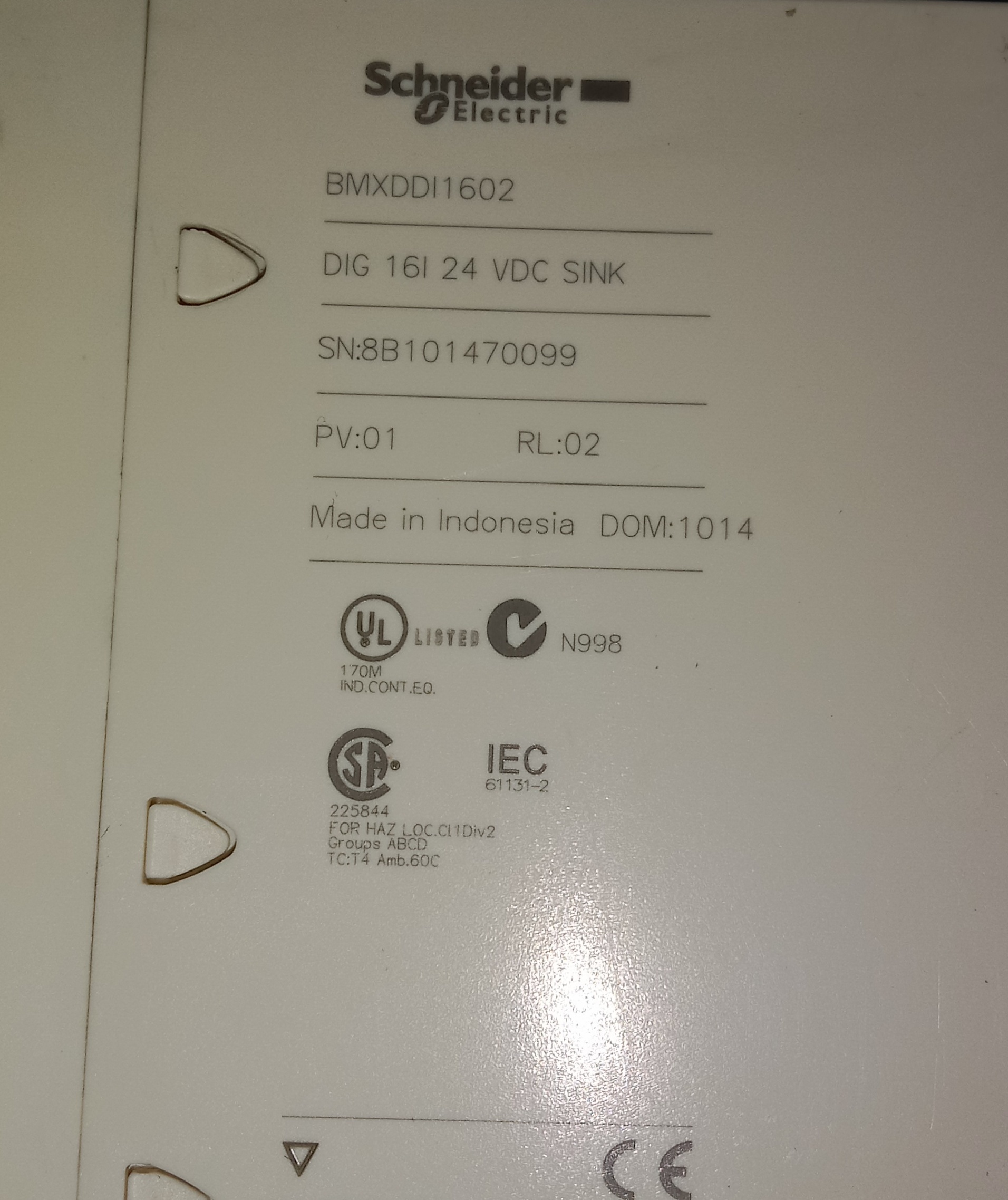 Schneider Input Module Bmxdd11602