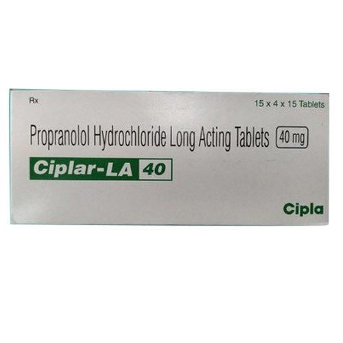 Propranolol Hydrochloride Long Acting Tablets 40 Mg General Medicines