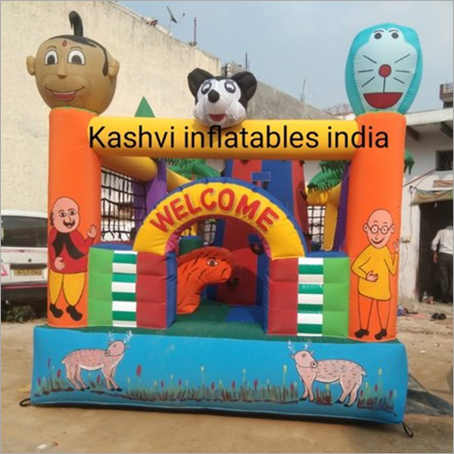 Jumping Bouncy Castle - SRF 560 GSM Fabric, 10 to 12 Feet Size, Red Color | For Ages 11-13, 600kg Passenger Capacity