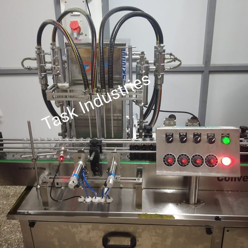 Fully Automatic Volumetric Piston Filling Machine - Stainless Steel, 30-40 Bottles/Minute, 100ml-1000ml Size Range | Eco-Friendly, High Efficiency, PLC Control, Low Noise, 1 Year Warranty