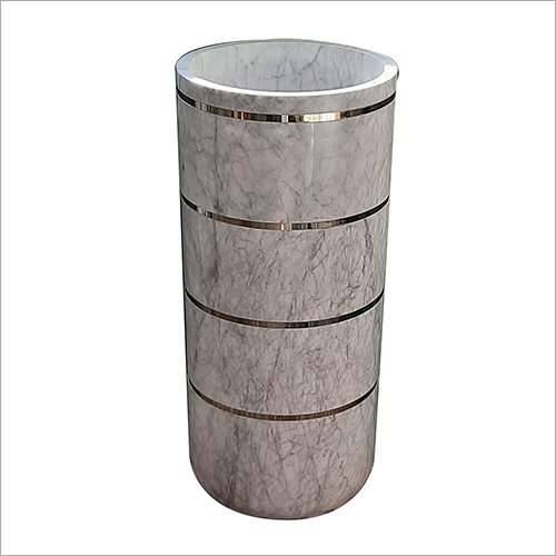 Stone Pedestal Wash Basin - Durable Stone Material, Elegant Design for Modern Bathrooms