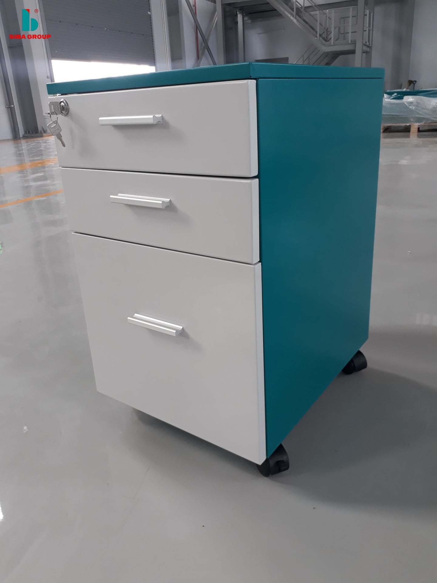 Machine Made Hot Selling Storage Equipment Pedestal Metal Vertical Steel 3 Drawer