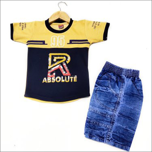 Available In Different Color Kids Black T Shirt Baba Suit