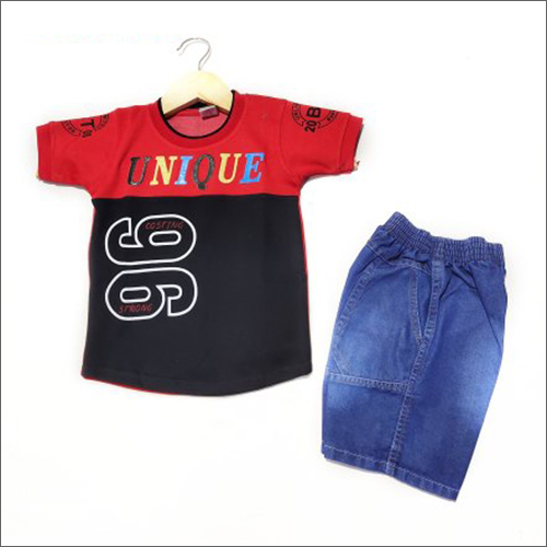 Available In Different Color Kids Black T Shirt Baba Suit