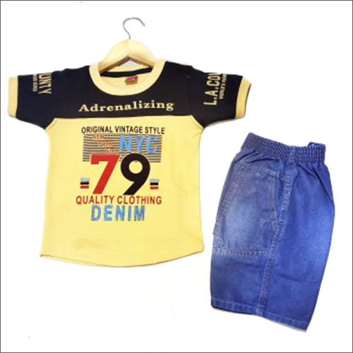 Available In Different Color Kids Black T Shirt Baba Suit