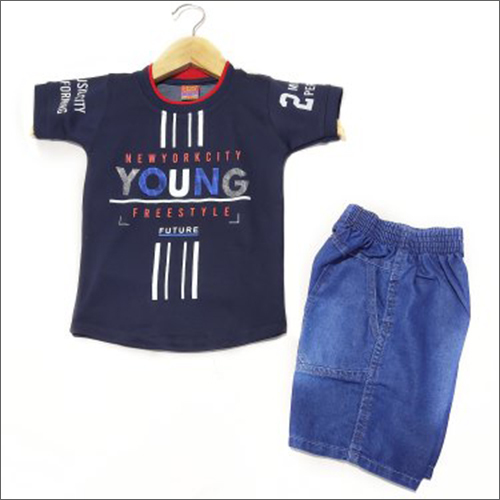 Available In Different Color Kids Black T Shirt Baba Suit