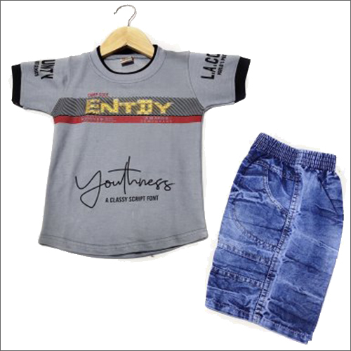 Available In Different Color Kids Black T Shirt Baba Suit