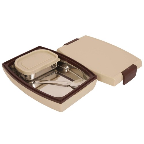 लंच बॉक्स ड्यूरोस्टील क्रीम 900 मिली