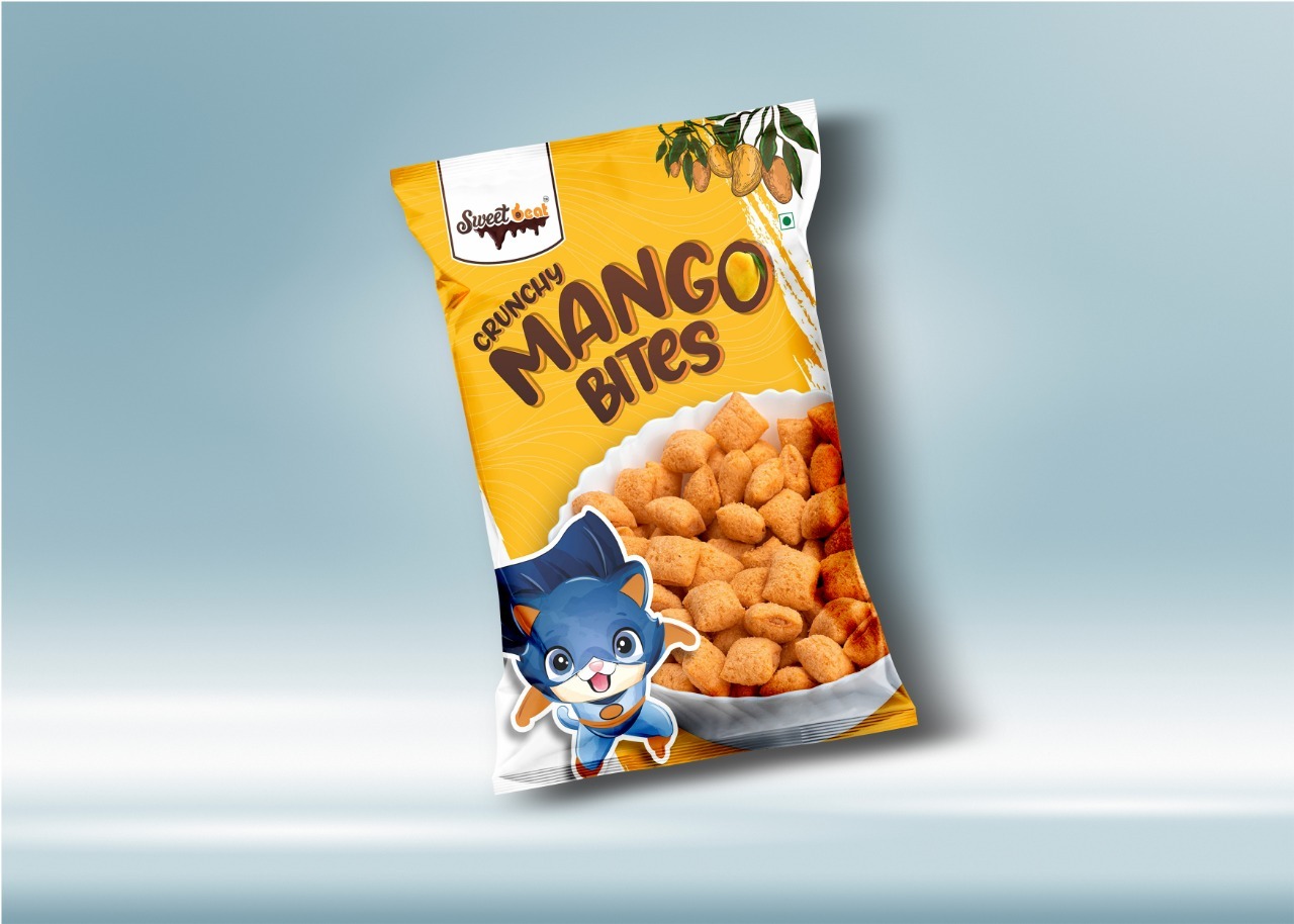 Crunchy Mango Bites - Multigrain Flour Shell, Cream Filled Snack | Healthy Breakfast Companion For Kids & Moms, Ready To Eat