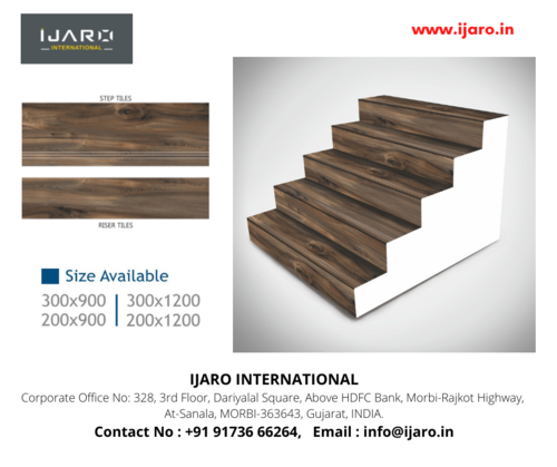 ब्लैक वुडन स्टेप रिसर टाइल्स