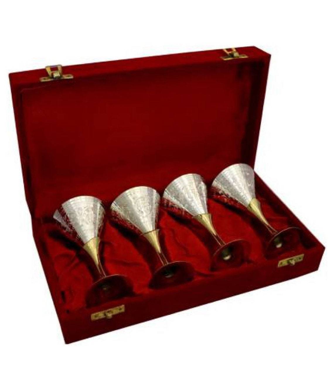 Brass High Quality Goblet With Tray Church Supplies