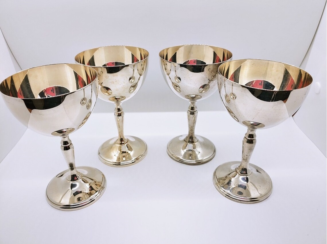 Brass High Quality Goblet With Tray Church Supplies