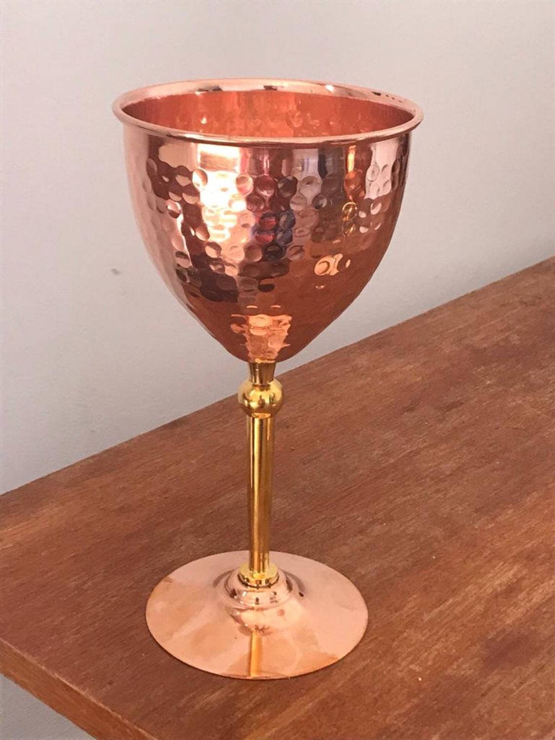 Authentic Hammered Copper Goblet Church Supplies