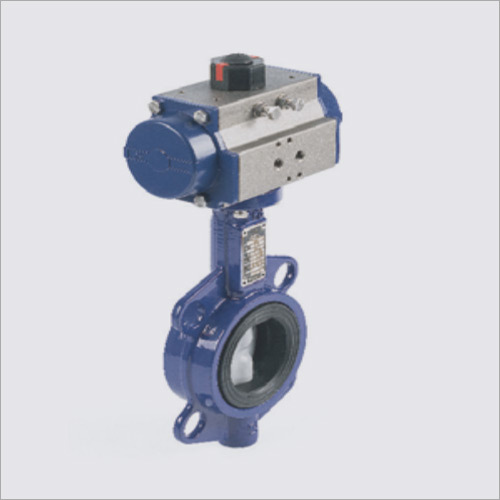 Pneumatic Actuator Operated Butterfly Valve - 1000mm Size , Blue Color and High Durability Performance