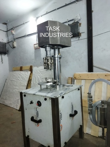 Screw Capping Machine - Stainless Steel, 28 x 24 x 66 cm, Silver | High Efficiency, Semi-Automatic, Low Noise, Frequency Speed Control, 1 Year Warranty