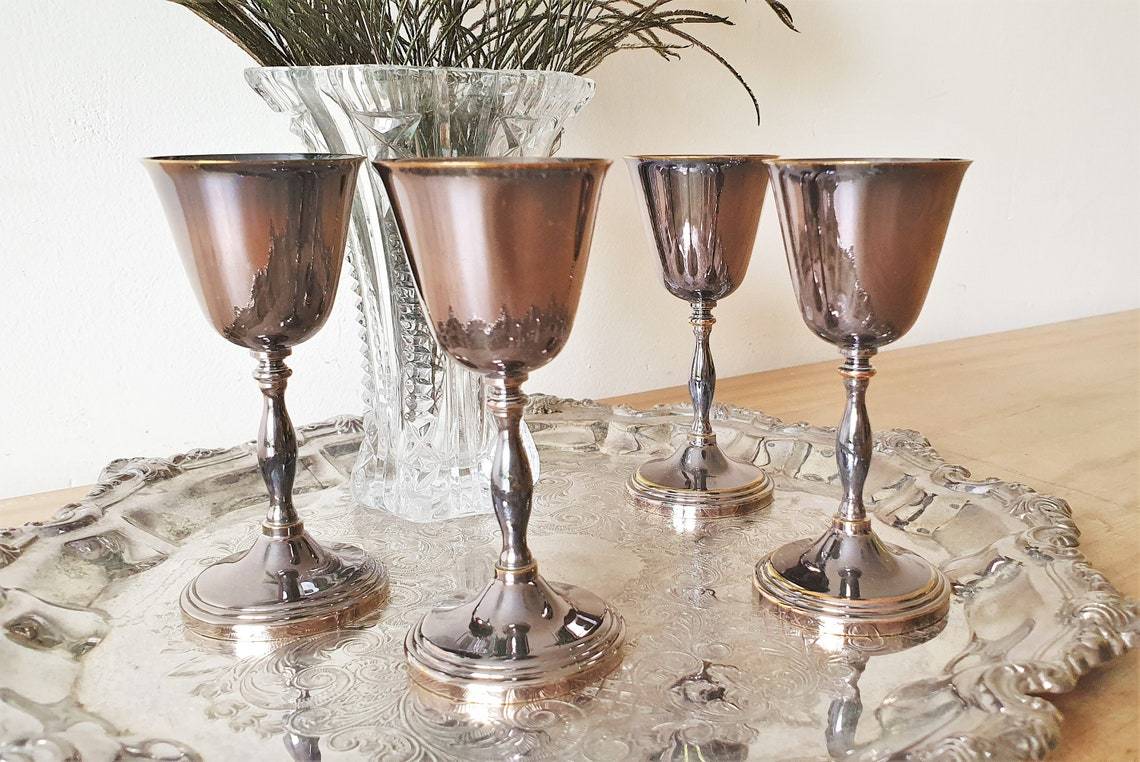 Vintage Brass Church Chalice With Velvet Box Church Supplies