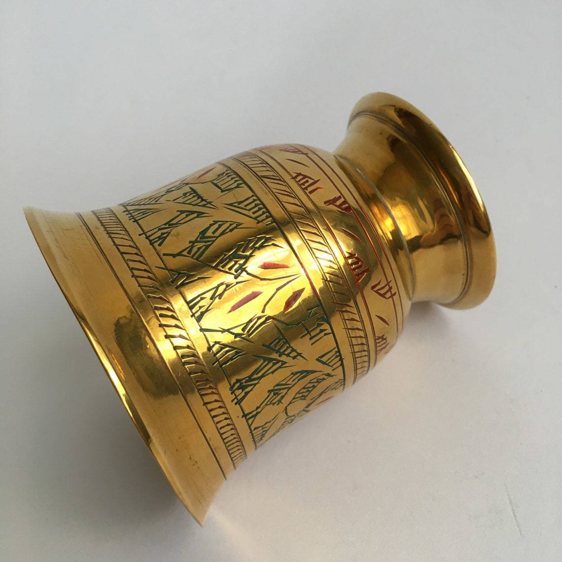 Brass Small Engraved Goblet Church Supplies