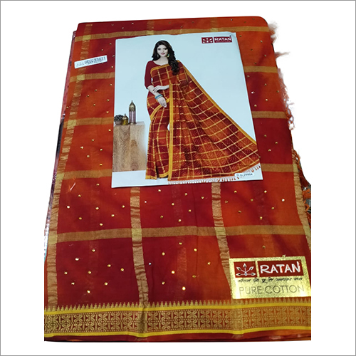 Ladies Cotton Saree - Cotton Material, Casual Style | Ideal for Rainy, Spring, Summer & Winter Occasions, Versatile for Various Indian Styles