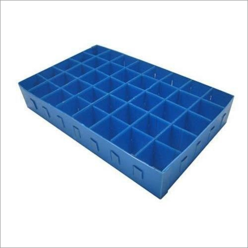 Polypropylene Corrugated Partition Box - Printing Color: Blue