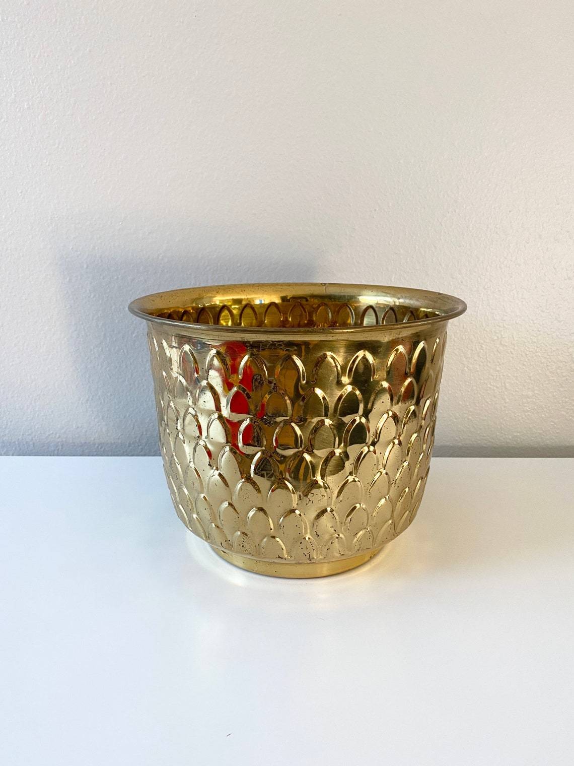 Handmade Brass Planter In Standard Style