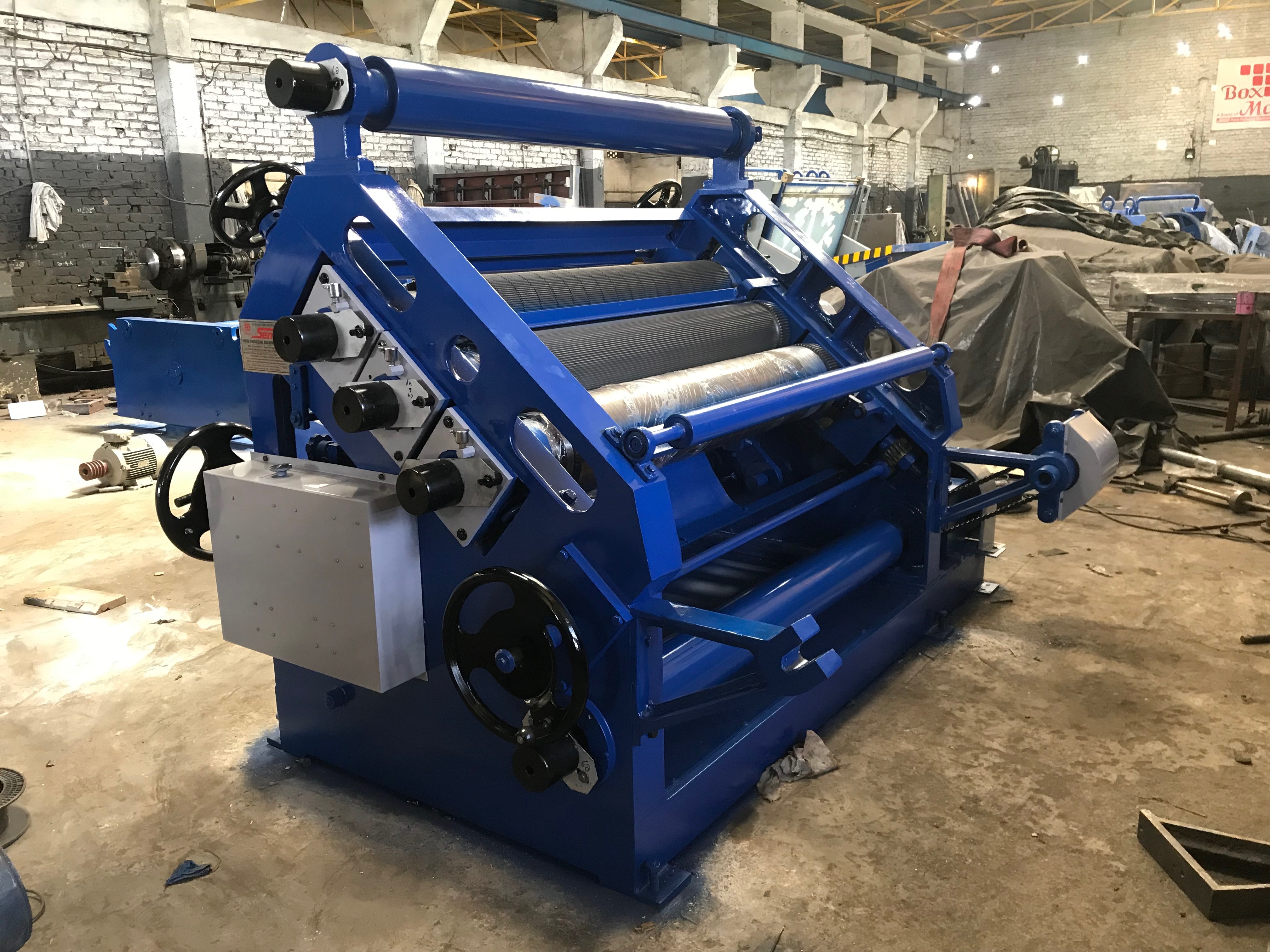Double Profile High Speed Single Facer Paper Corrugation Machine Capacity: 3 Sheets Kg/hr