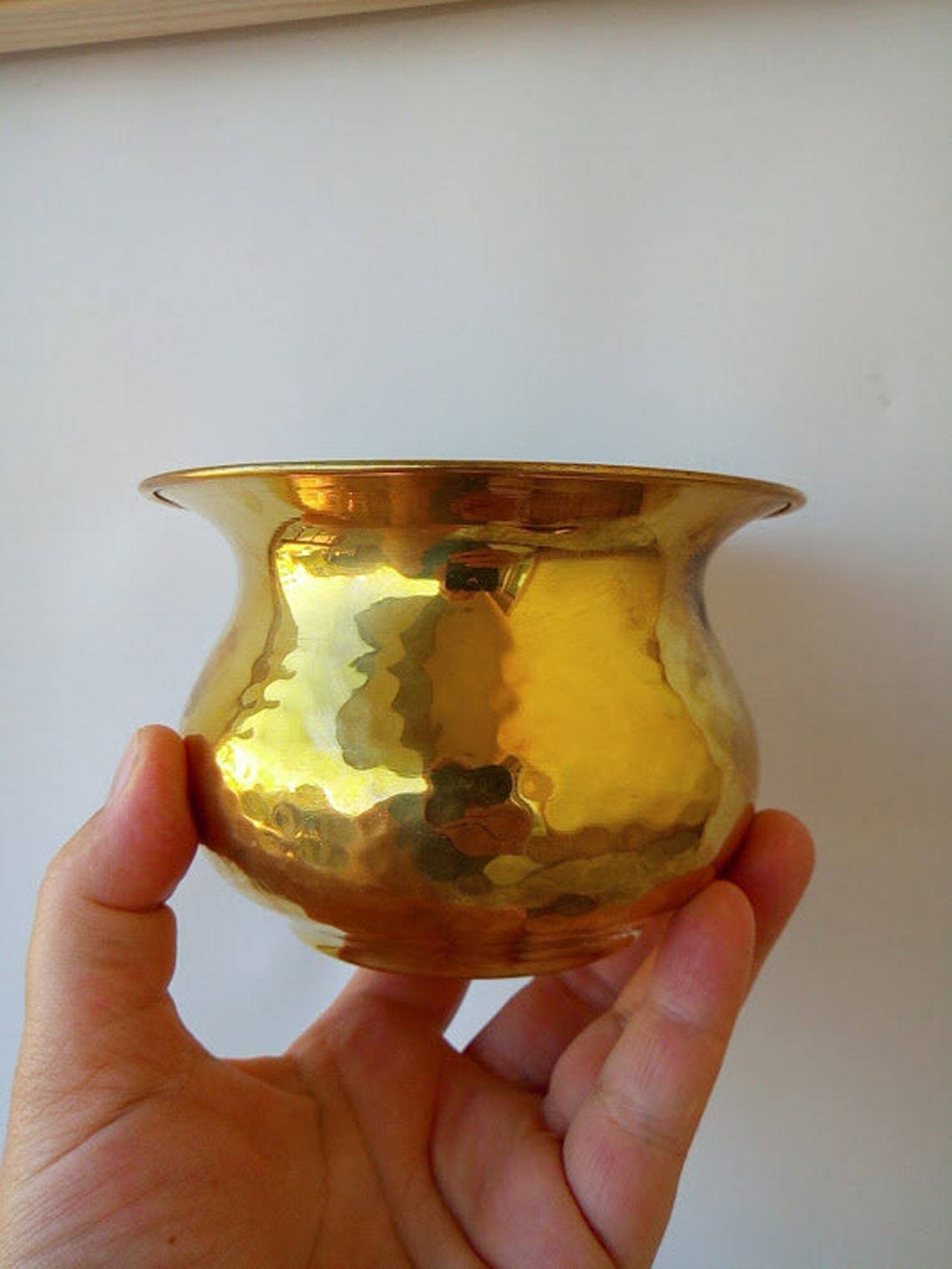 Brass Small Planter Set Of Two