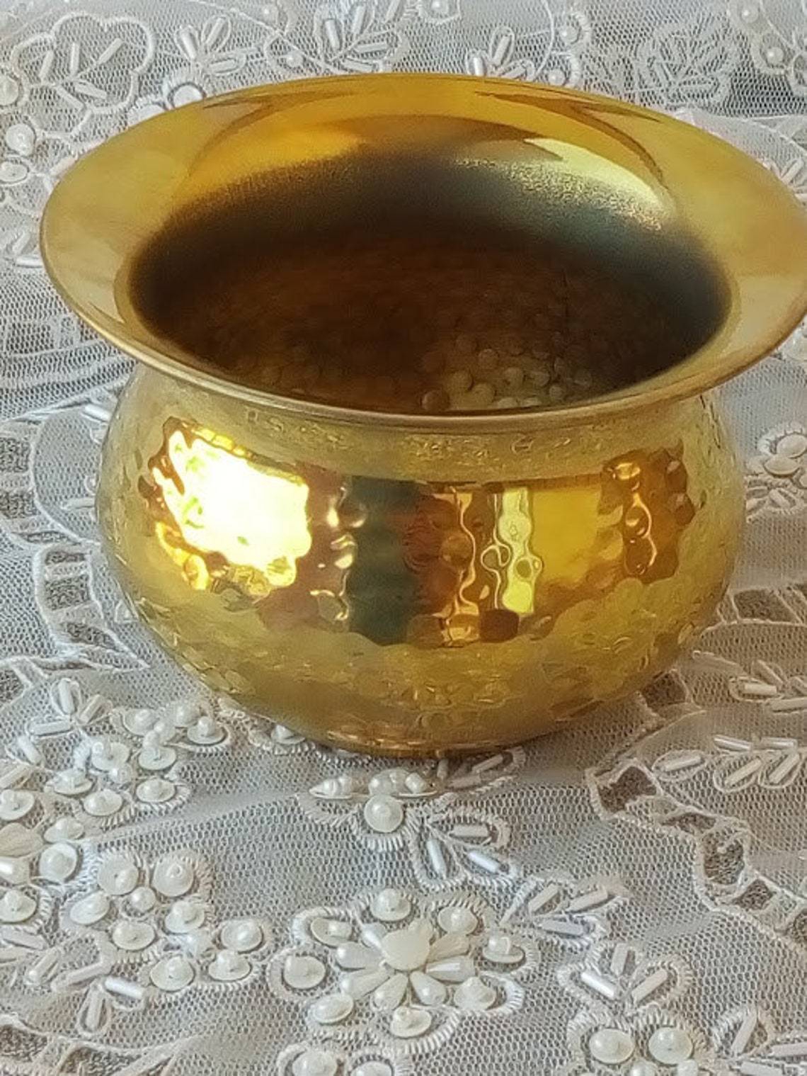 Brass Small Planter Set Of Two