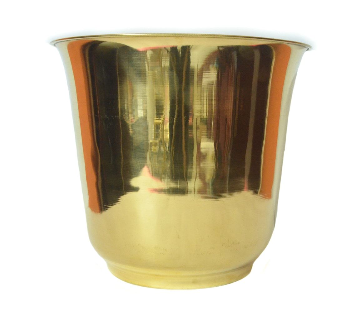 Brass Full Engraved Basket Shaped Planter