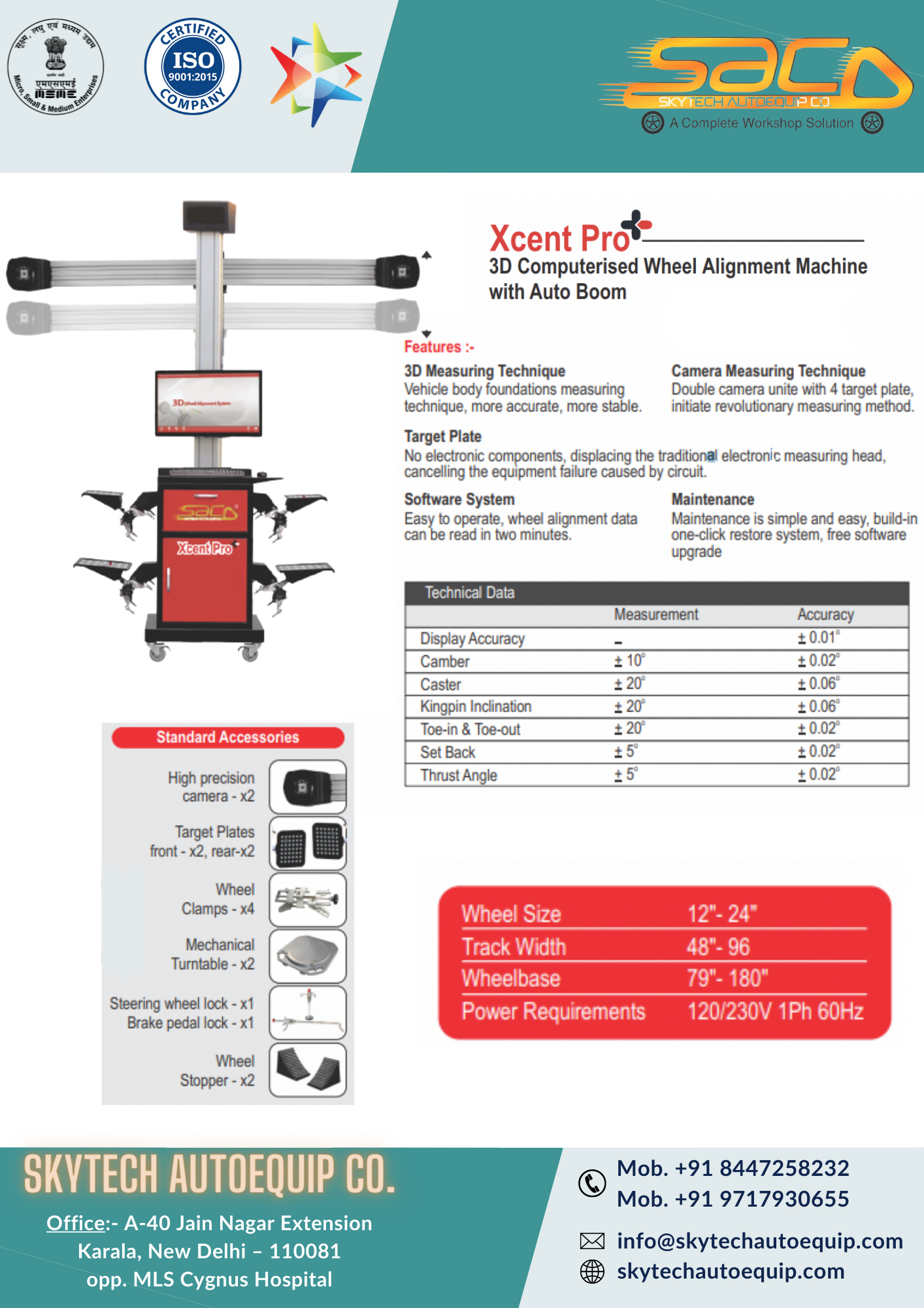 3d Computerised Wheel Alignment Machine - 4 Tons Lifting Capacity, 220v Working Voltage, 48"-96" Width, 79"-180" Lifting Height | Advanced 3d & Camera Measuring Techniques, Quick Two-minute Data Access, Easy Maintenance With One-click Restore