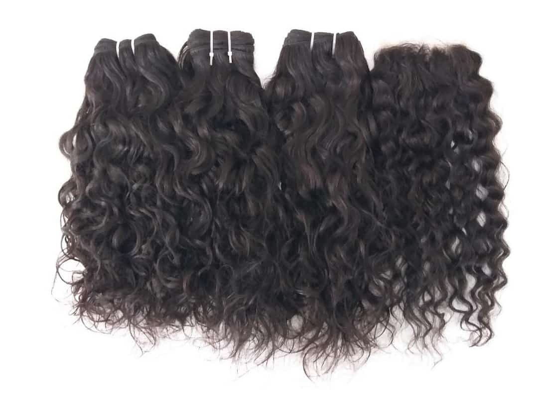 Indian Deep Curly Virgin Weft Human Hair Bundles