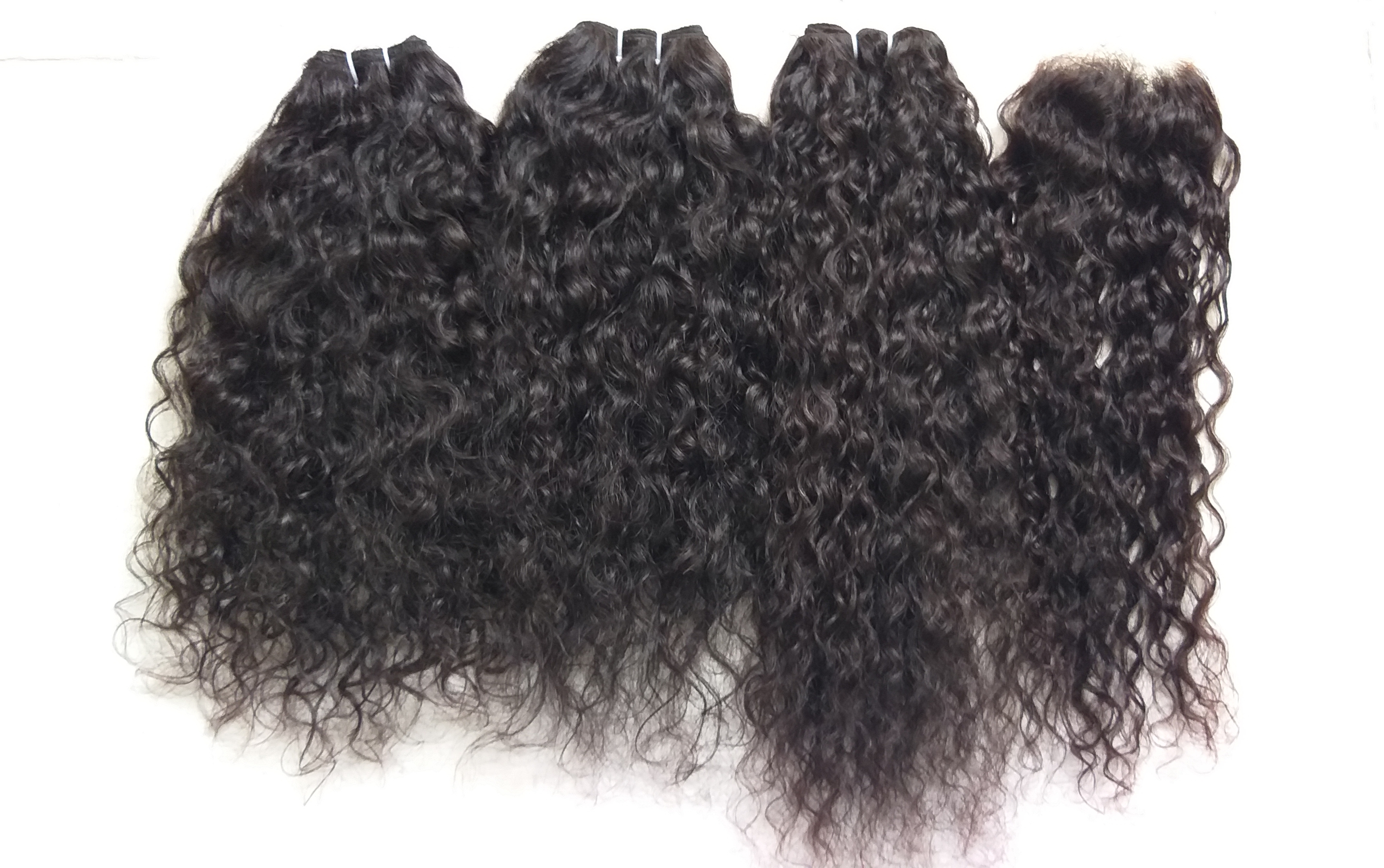 Indian Deep Curly Virgin Weft Human Hair Bundles