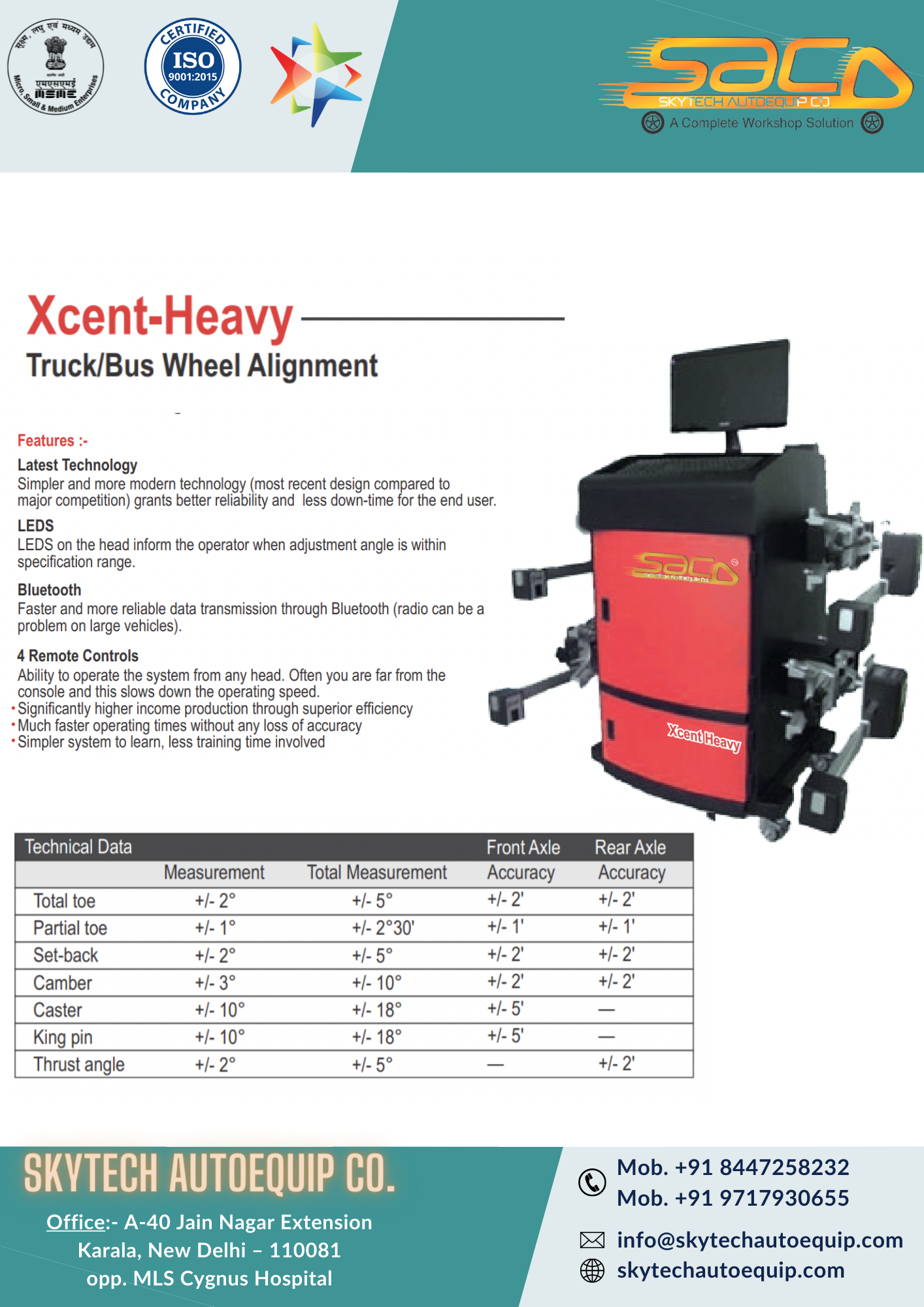 Truck/bus Wheel Alignment Lifting Capacity: 4 Tonne