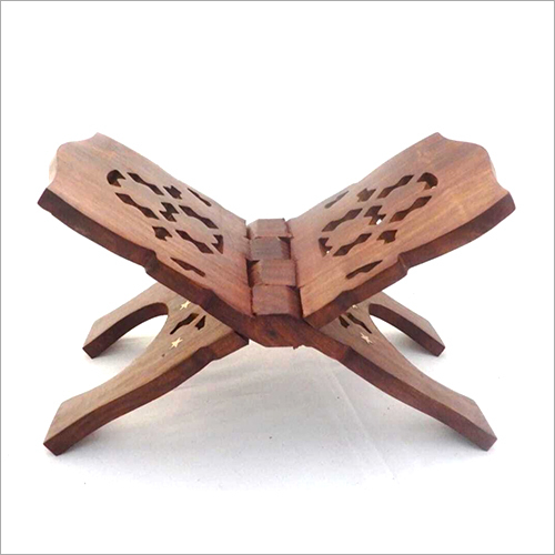 Rahel Book Stand - Polished Wood, 12 Inch Size | Elegant Design For Organization