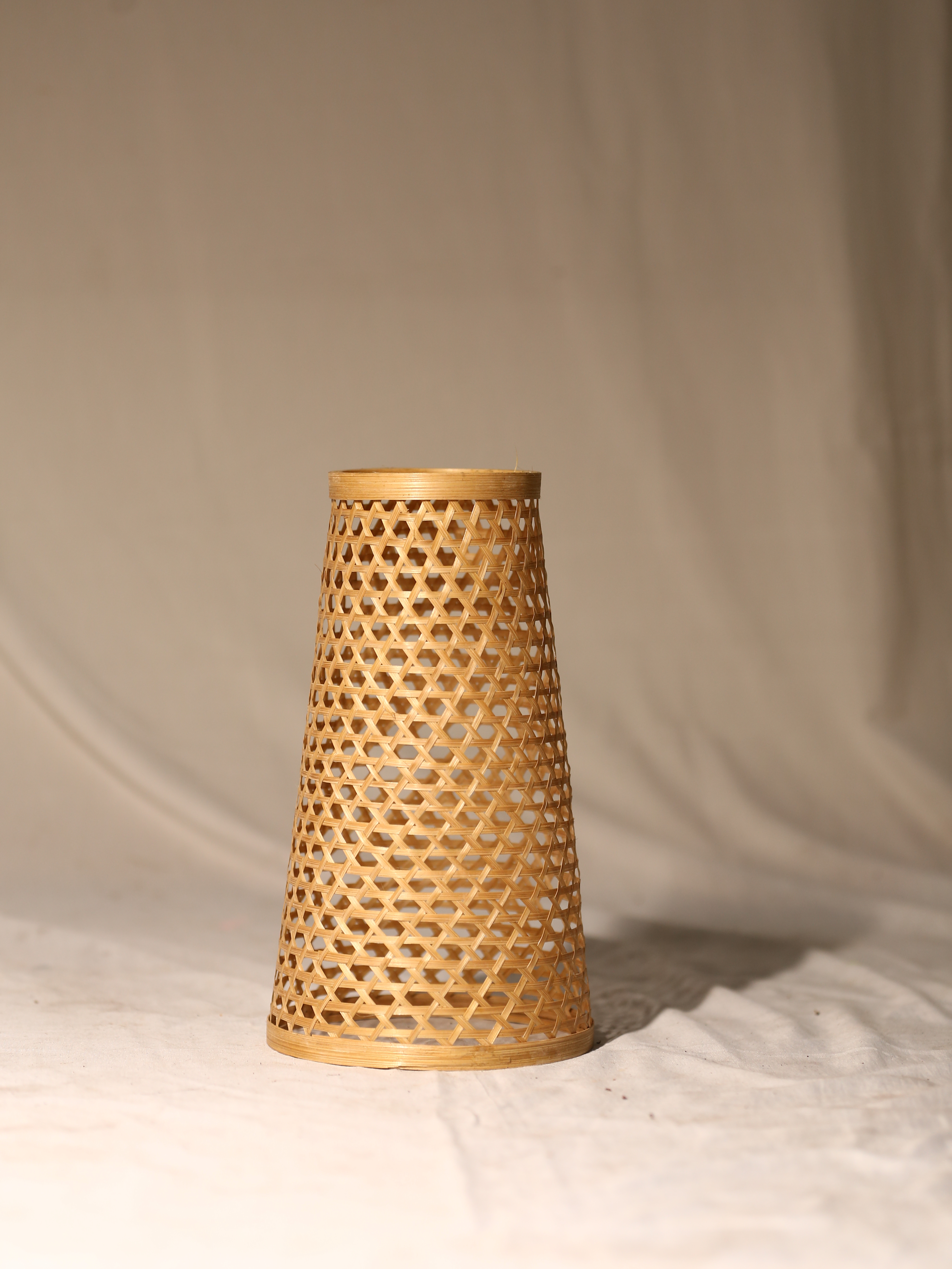 Lampshade Reducer Type 10 - Bamboo Material, 70 Grams Weight | Antique Style, Polished Finish, Wooden Color, Decorative Handicraft