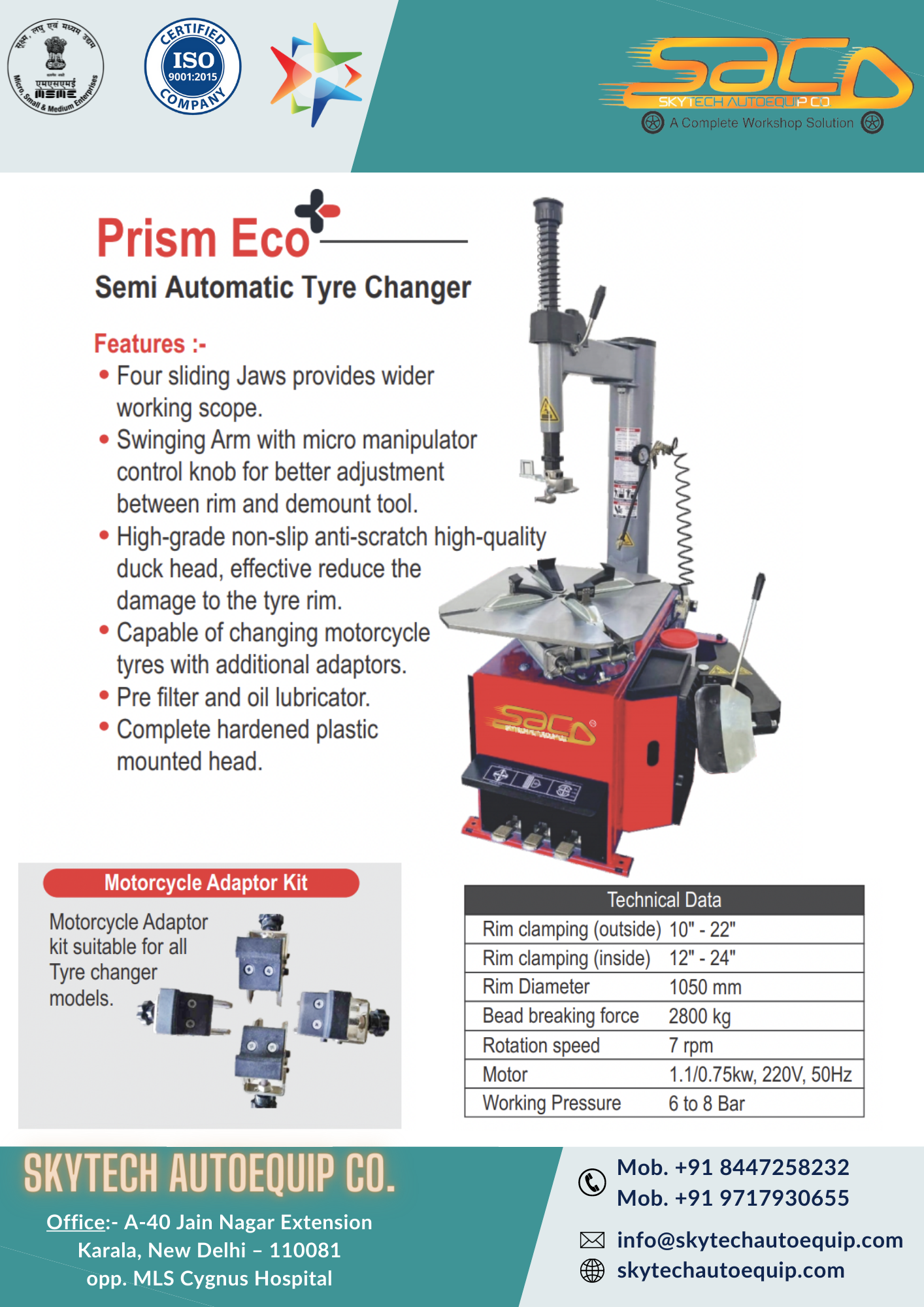 Semi Automatic Tyre Changer