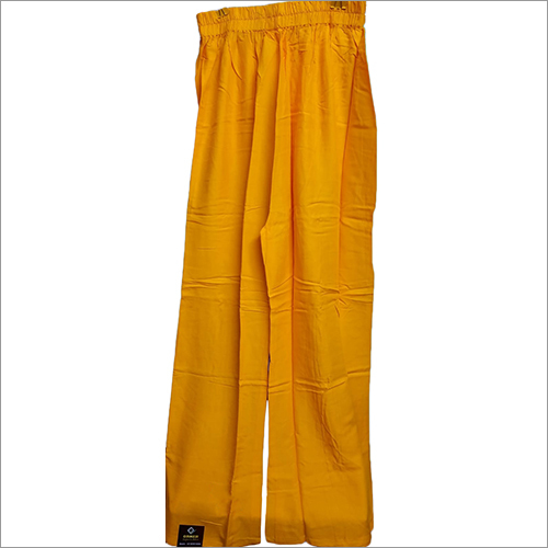 Ladies Palazzo Pants - Custom Size Cotton Fabric | Quick Dry, Washable, All Season Wear, Vibrant Yellow