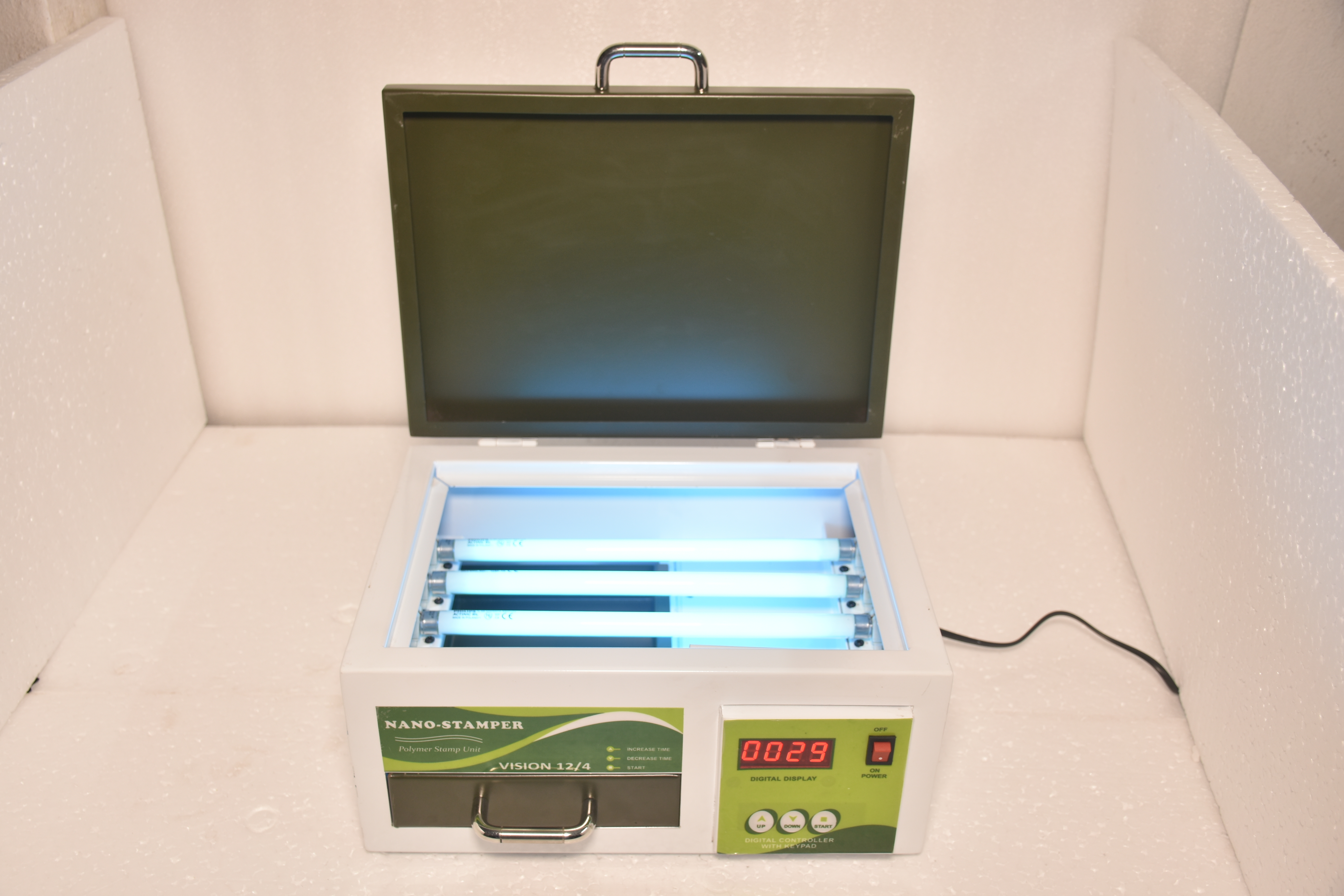 Nano Stamper - Metal, 14x10x7 Inches | Uv Exposure System With 4 Tubes, Microprocessor Control, Adjustable Timing, Touch Membrane Switch