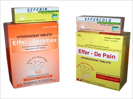 Effer-Paramax और Effer-De Pain फिज़ी टैबलेट्स